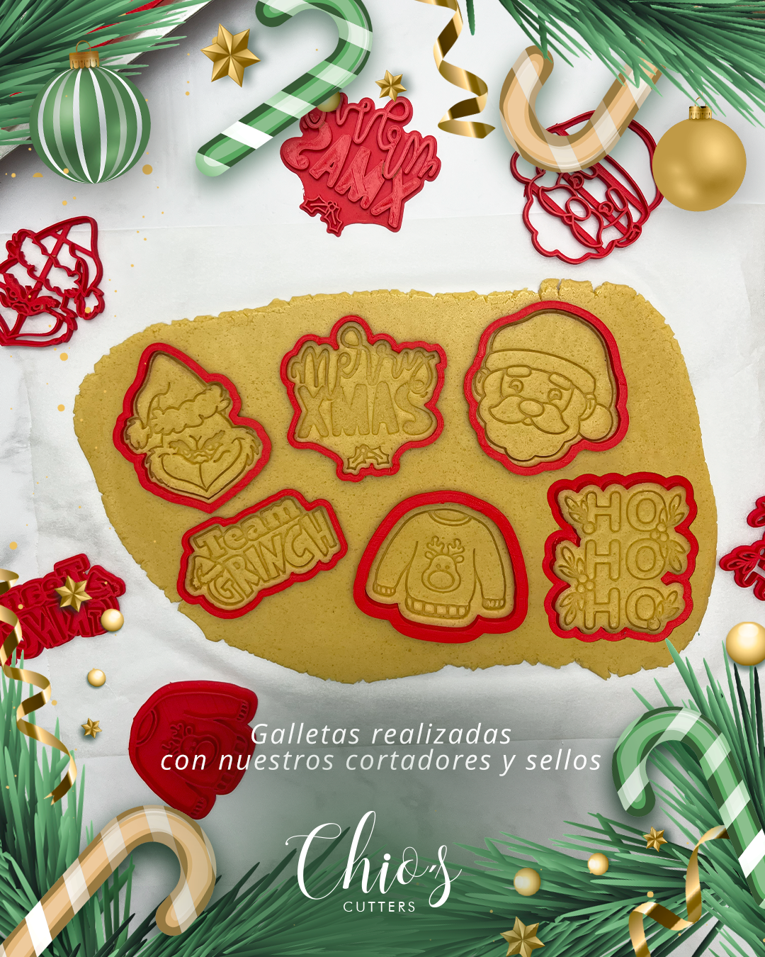 CHIOS CUTTERS cortadores de galletas, stencil, sellos acrilicos y productos para resposteria en Ecuador
