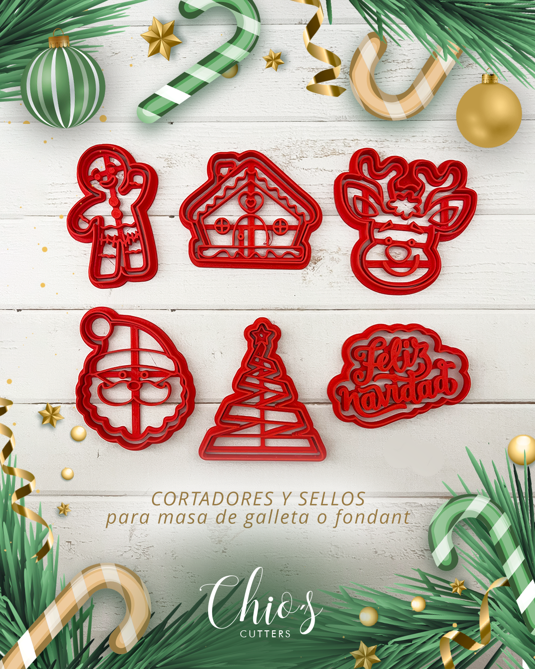 CHIOS CUTTERS cortadores de galletas, stencil, sellos acrilicos y productos para resposteria en Ecuador